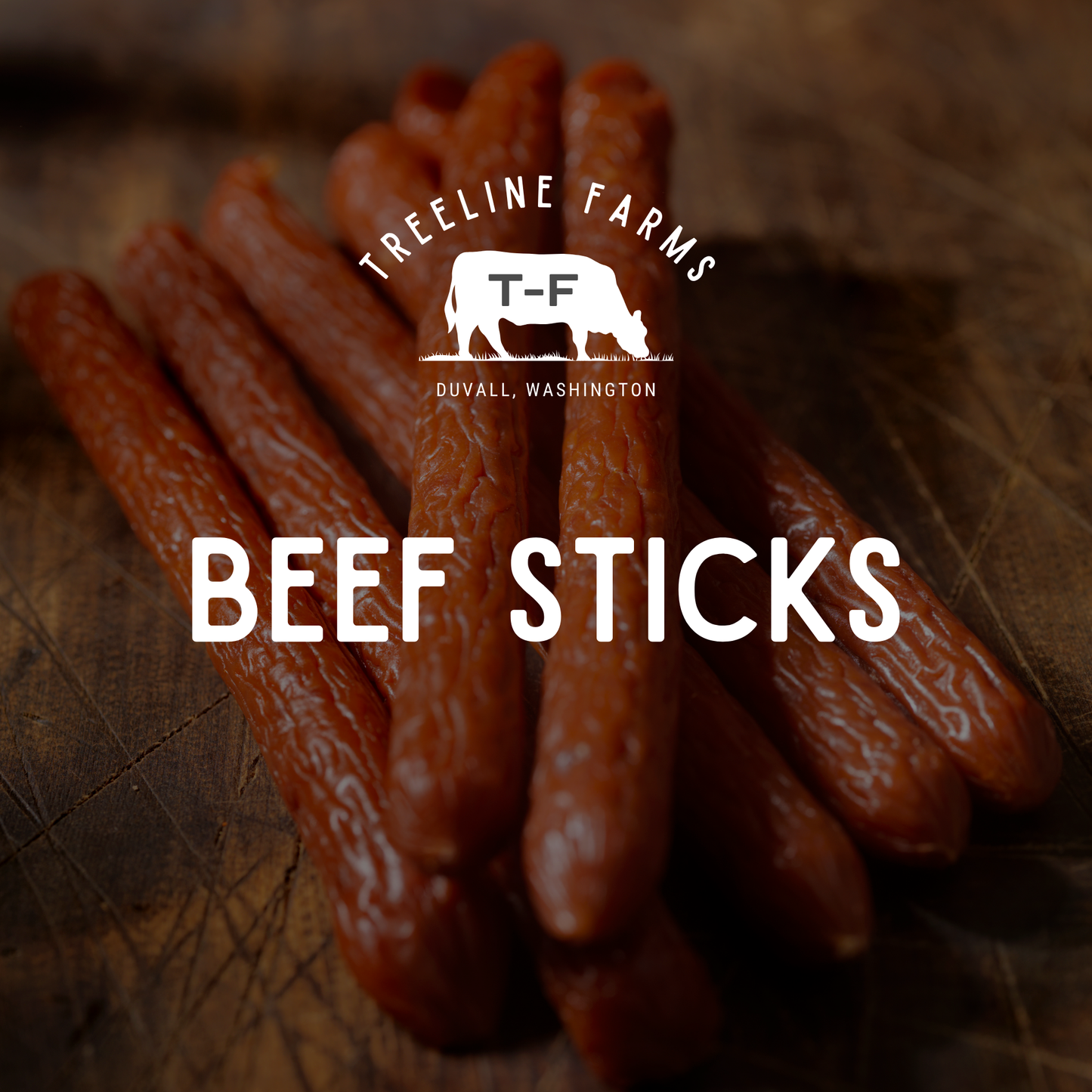Our all-natural beef sticks, ready to eat.