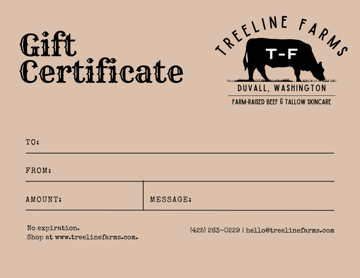 Gift Card for Treeline Farms